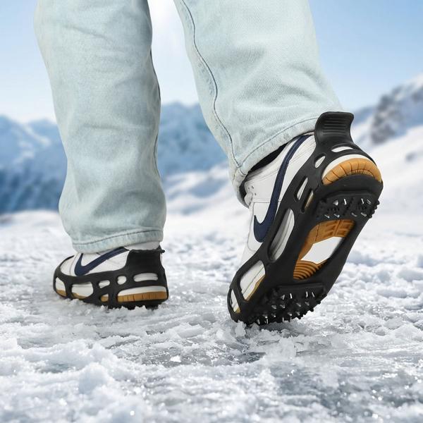 Premium shoe spikes for shoe size 44–47: secure traction on ice & snow, micro-crampons for maximum sure-footedness, non-slip & durable