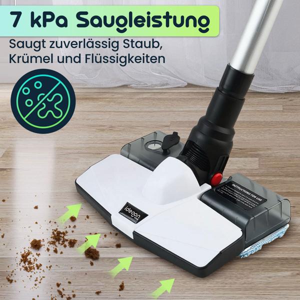 Multifunktionaler 2in1 Akku-Staubsauger Nass- & Trocken: Kraftvolle 7 kPa & HEPA-Filter – Beutellos & kabellos für makellose Sauberkeit in Haus & Auto