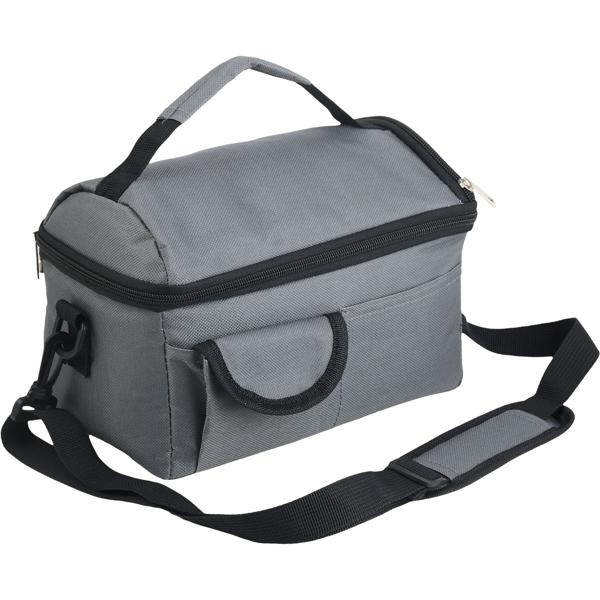 Mini-Kühltasche faltbar (6L) - Isoliert & auslaufsicher - Kühltasche mit Schultergurt, Tragegriffen & Trennfächern für Picknick & Büro