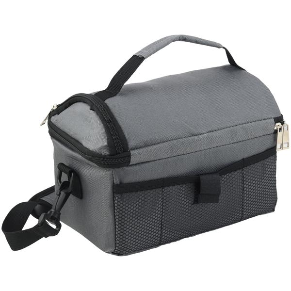 Mini-Kühltasche faltbar (6L) - Isoliert & auslaufsicher - Kühltasche mit Schultergurt, Tragegriffen & Trennfächern für Picknick & Büro