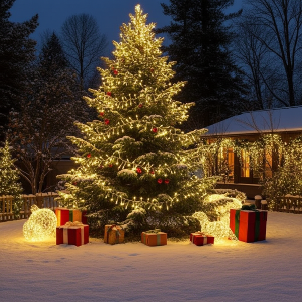 2er-Set Wunderschöne LED-Büschel-Lichterkette, 2000 warmweisse LEDs, 8 Leucht-Modi, IP44, 20m - Ideal für Weihnachten, Balkon, Garten, Hochzeit & Deko