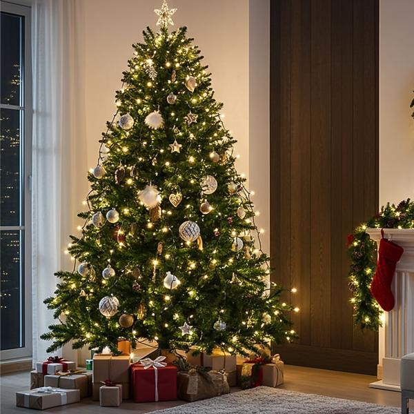 Strahlende 320 LEDs Lichterkette Warmweiss 2,7m – Für Aussen & Innen, IP44 – Überwurf-Lichterkette für Weihnachtsbaum 