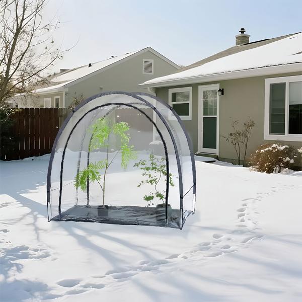 2er-Set Robustes Foliengewächshaus und Überwinterungszelt, 175x186x84 cm: Ein Pflanzenschutz für optimale Ernte & frostfreie Pflege