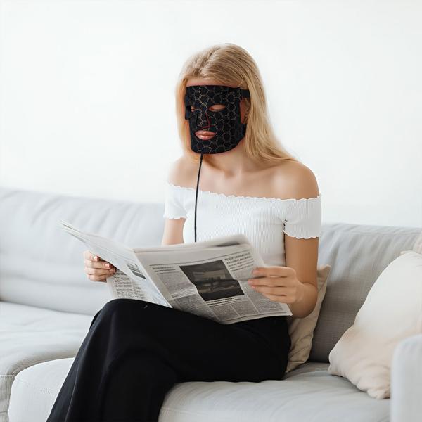 Masque LED de luminothérapie révolutionnaire pour visage – pour un teint éclatant – produit de beauté et de soin du visage