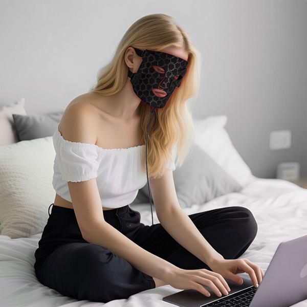 Masque LED de luminothérapie révolutionnaire pour visage – pour un teint éclatant – produit de beauté et de soin du visage