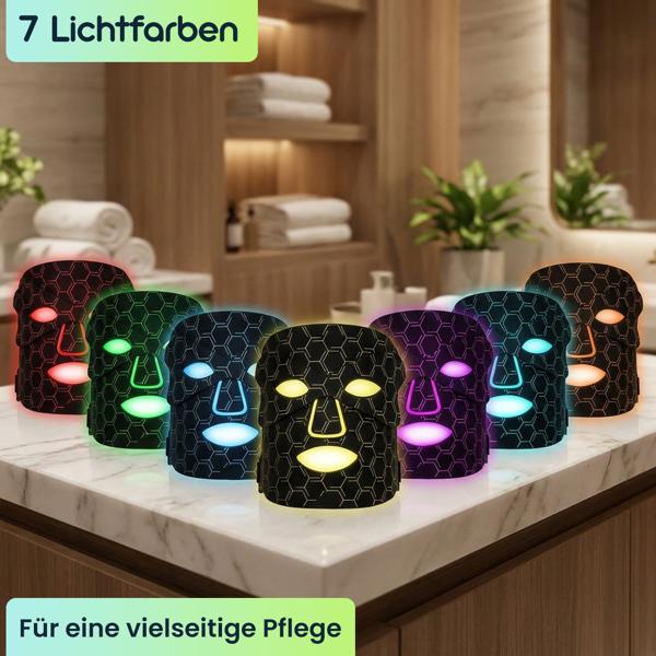 Revolutionäre LED-Lichttherapie-Gesichtsmaske: Für ein strahlendes Hautbild - effiziente Gesichtspflege & Beauty-Anwendung für zu Hause
