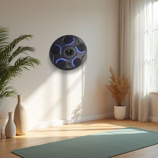 Machine de boxe musicale, 7 vitesses et Bluetooth – travail des réflexes et de la coordination, gants de boxe fournis – source de motivation