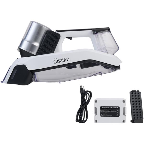 Shampouineuse professionnelle sans fil 60 W, batterie lithium-ion – appareil de nettoyage puissant pour tissus d’ameublement, textiles, tapis, sièges auto – batterie performante