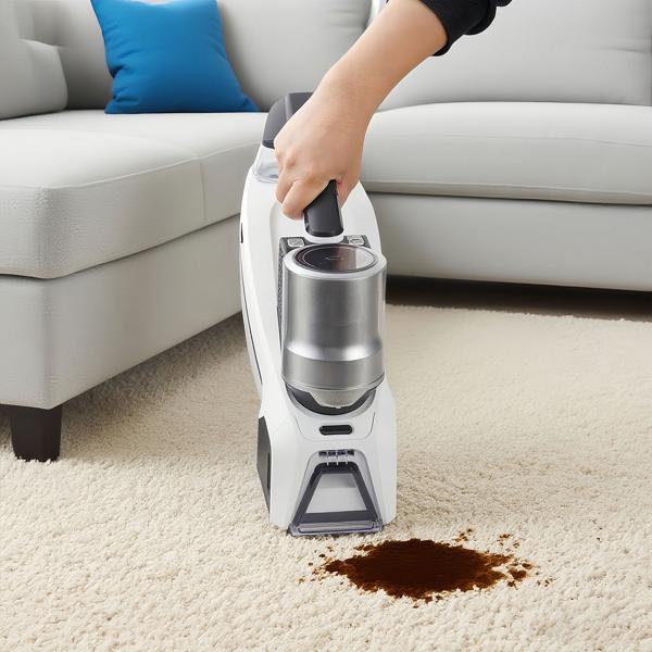 Shampouineuse professionnelle sans fil 60 W, batterie lithium-ion – appareil de nettoyage puissant pour tissus d’ameublement, textiles, tapis, sièges auto – batterie performante