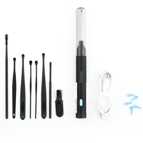 Pulitore auricolare ricaricabile con telecamera, 14 pezzi Soluzione innovativa e indolore per una pulizia dell‘orecchio sicura ed efficace