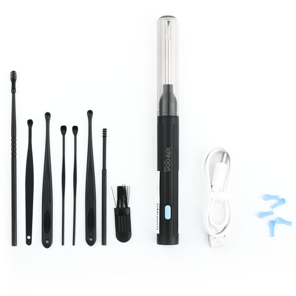 Pulitore auricolare ricaricabile con telecamera, 14 pezzi Soluzione innovativa e indolore per una pulizia dell‘orecchio sicura ed efficace