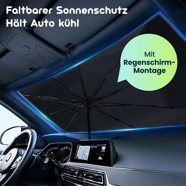 2er-Set Wärmeisolierender Sonnenschutz Windschutzscheibe 125x65cm: UV50+ Schutz – Hält Auto kühl, schützt Innenraum & Armaturen effektiv