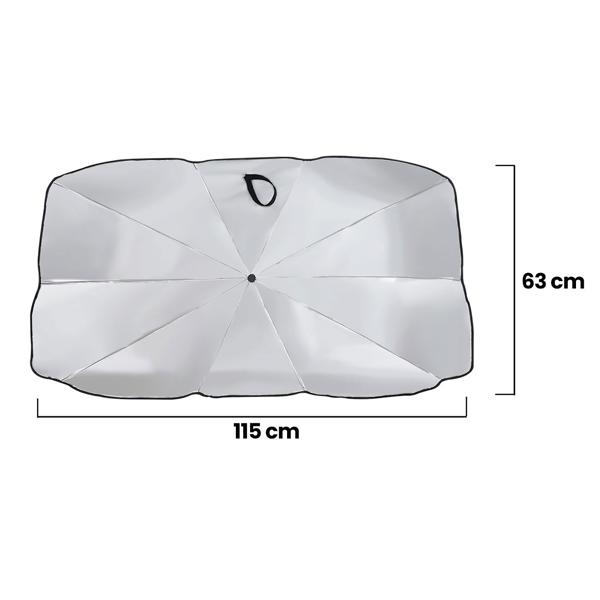 set of 2 heat-insulating sun protection windshield 125x65cm: UV50+ protection - keeps car cool