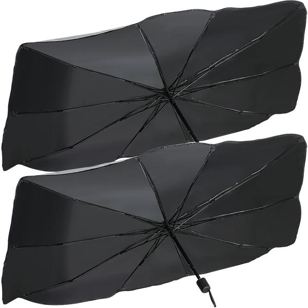 set di 2 parabrezza termoisolanti 125x65cm: protezione UV50+ - mantiene l‘auto fresca