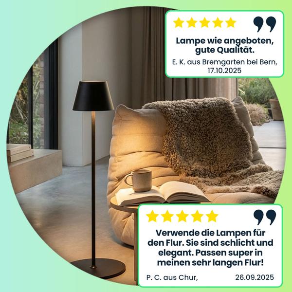 2er-Set Moderne höhenverstellbare LED-Stehlampe, dimmbar, schwarz, 50 /90/130 cm - ein elegantes Stimmungslicht für Wohnzimmer, Schlafzimmer & Büro