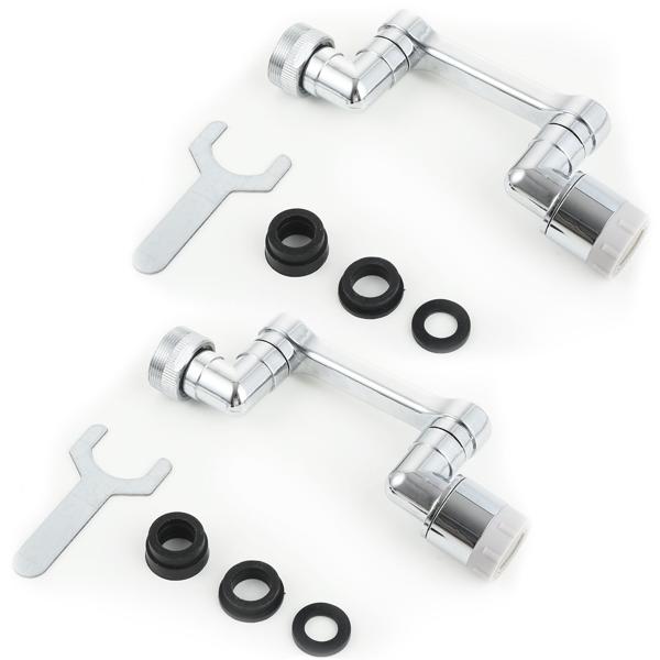 2er-Set 1080° Drehbarer Wasserhahn-Aufsatz: Für Bad & Küche – Ein flexibler Armatur-Sprudler – Spart Wasser & bringt Komfort