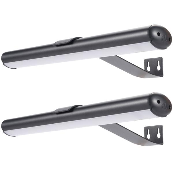 2er-Set Elegante Wand- und Bildleuchte mit Fernbedienung & Touch Schalter, USB- & Akkubetrieb, dimmbar: Eine flexible LED-Lampe für Kunst & Ambiente