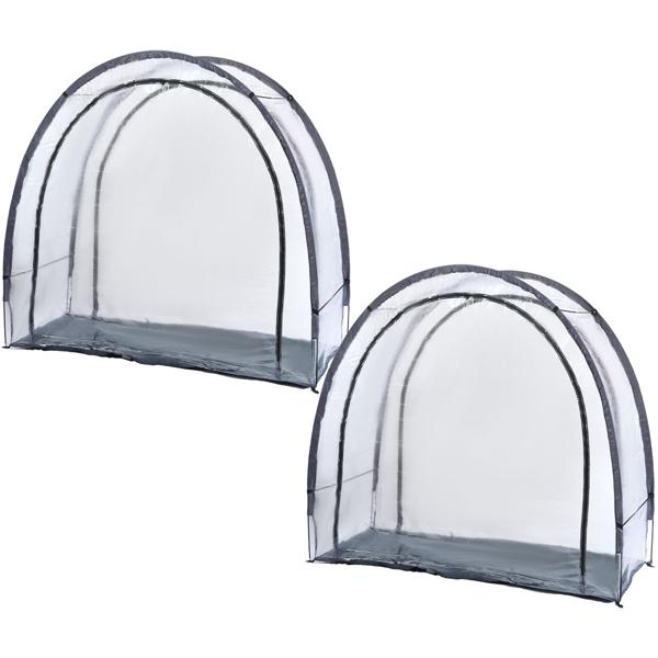 2er-Set Robustes Foliengewächshaus und Überwinterungszelt, 175x186x84 cm: Ein Pflanzenschutz für optimale Ernte & frostfreie Pflege