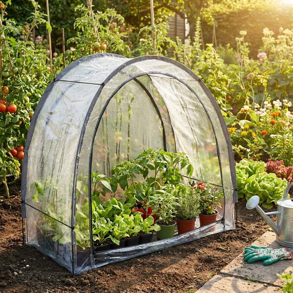 set di 2 robuste tende da svernamento e da serra in foglio, 175x186x84 cm: protezione delle piante per un raccolto ottimale e una cura senza gelate