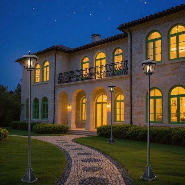 Hochleistungs Solar-LED-Gartenlaterne mit Dämmerungssensor - dimmbar & wetterfest IP44. Für stimmungsvolle Momente im Garten und auf der Terrasse