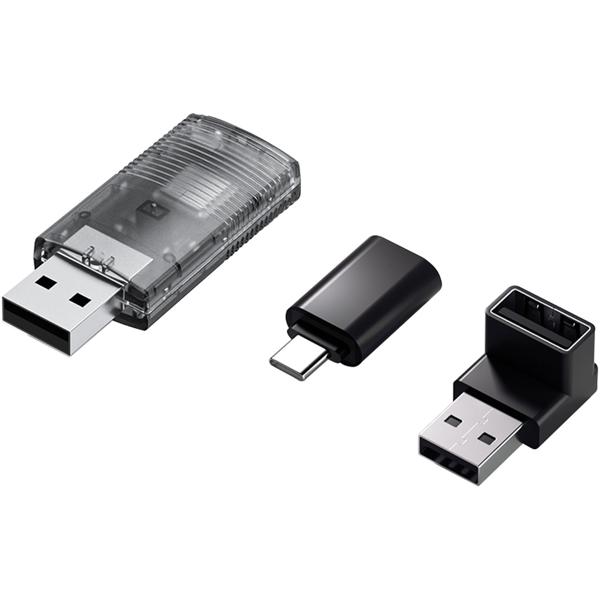 Dongle USB Voiture Sans Fil - CarPlay & Android Auto - Connexion Stable Bluetooth 4.2 - Wi-Fi 2.4/5GHz - Port Type-C - Solution 2-en-1