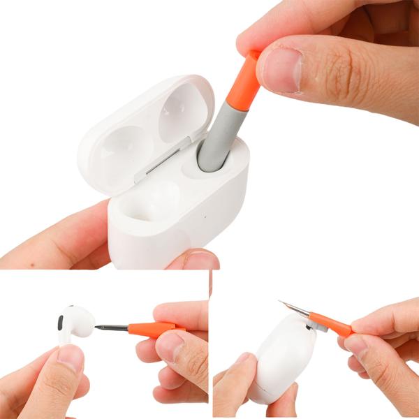 11-in-1 Reinigungsset für Tastatur, Smartphone & Kopfhörer – Multifunktionelles Reinigungs-Set mit Metallspitze, Bürsten & Linsen Reiniger