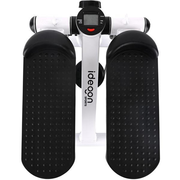 Compact mini stepper with training computer and resistance bands, max. 100 kg - Ideal for home workout and fitness