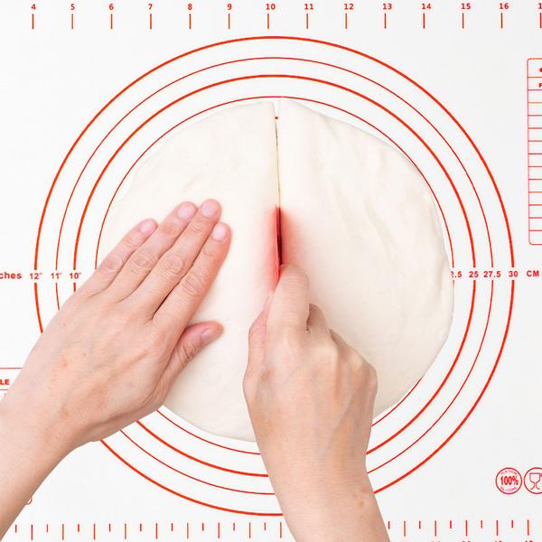 2er-Set Silikon-Backmatte mit Messangaben & Schablonen, antihaftbeschichtet 60 x 40 cm – Vielseitige Teigmatte & Backunterlage für Backprofis