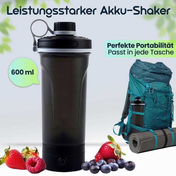 2er-Set Leistungsstarker Akku-Shaker für Proteinshakes & Smoothies - Tragbar, elektrisch, USB-C aufladbar, klumpenfrei mixen - Ideal für Sport und Fitness 