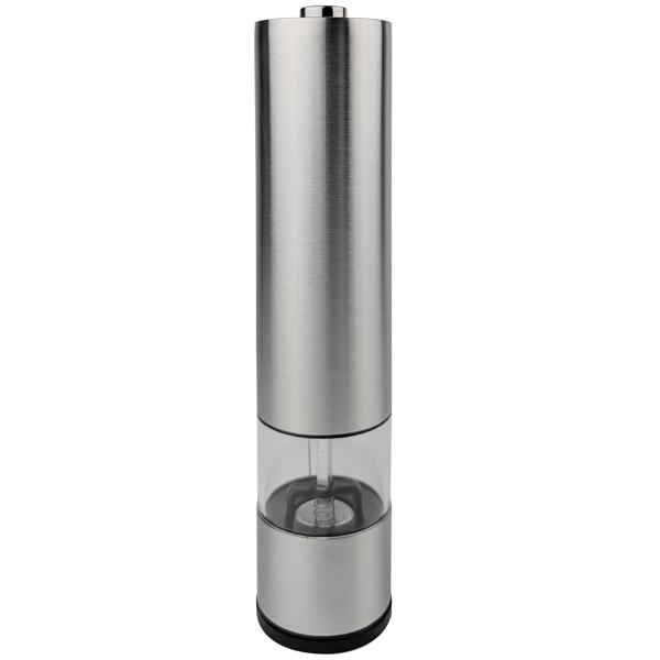 Moulin à sel et à poivre électrique - Acier inoxydable - Moulin céramique de haute qualité - Utilisation facile une seule main - Design élégant - Ø5x22cm