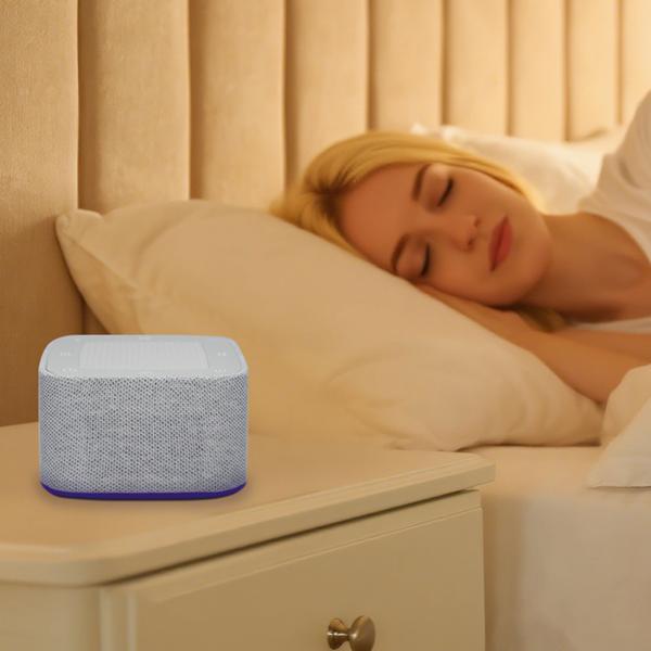Réveil avec bruit blanc, 32 sons – enceinte Bluetooth, contrôle par application, veilleuse RGB dimmable – sommeil et détente de qualité