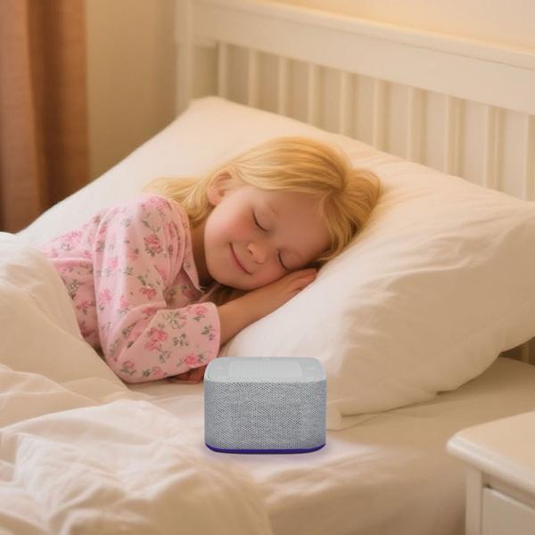 Réveil avec bruit blanc, 32 sons – enceinte Bluetooth, contrôle par application, veilleuse RGB dimmable – sommeil et détente de qualité