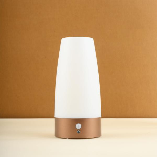 Elegante lampada da tavolo LED con sensore di movimento - Lampada da corridoio senza fili con luce bianca calda - Ideale come luce notturna in camera da letto
