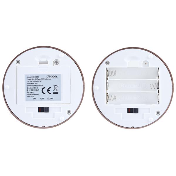 Elegante lampada da tavolo LED con sensore di movimento - Lampada da corridoio senza fili con luce bianca calda - Ideale come luce notturna in camera da letto