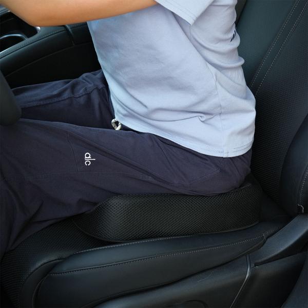 Coussin d’assise ergonomique à mémoire de forme – idéal pour voiture et chaise de bureau – soulage la pression en cas d’assise prolongée – coussin lombaire