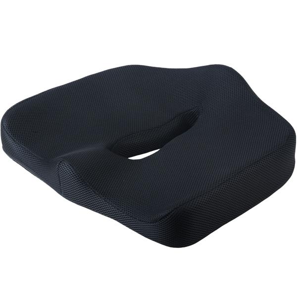 Coussin d’assise ergonomique à mémoire de forme – idéal pour voiture et chaise de bureau – soulage la pression en cas d’assise prolongée – coussin lombaire