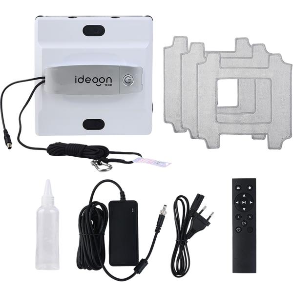 Robot laveur de vitre professionnel avec fonction pulvérisation, contrôle par application – pour fenêtres, verre, carrelage, miroirs – pads microfibres inclus