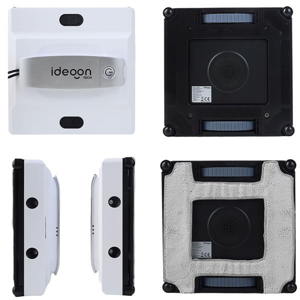 Robot laveur de vitre professionnel avec fonction pulvérisation, contrôle par application – pour fenêtres, verre, carrelage, miroirs – pads microfibres inclus