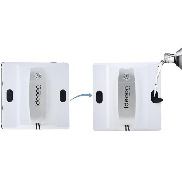 Robot laveur de vitre professionnel avec fonction pulvérisation, contrôle par application – pour fenêtres, verre, carrelage, miroirs – pads microfibres inclus