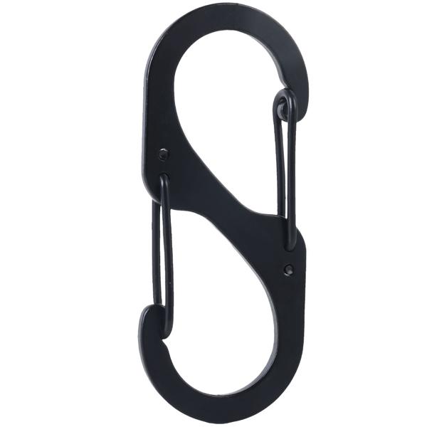 Carabiner S-hook set of 8, 4 x 1.7 cm: Robust multi-purpose hooks for a secure hold - The clever solution for keeping your home, garage & outdoor areas tidy
