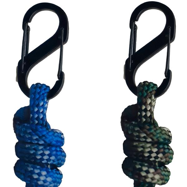 Carabiner S-hook set of 8, 4 x 1.7 cm: Robust multi-purpose hooks for a secure hold - The clever solution for keeping your home, garage & outdoor areas tidy