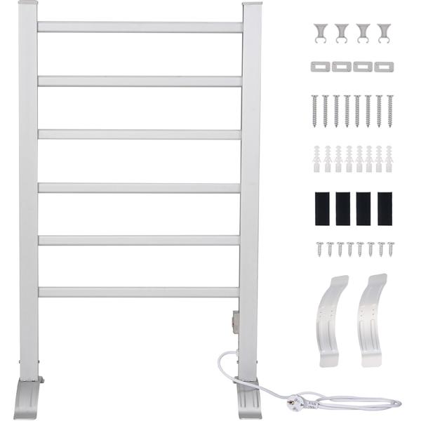 Electric towel warmer 105 watts, for standing and hanging - freestanding & wall‑mountable - Quick drying & warm towels