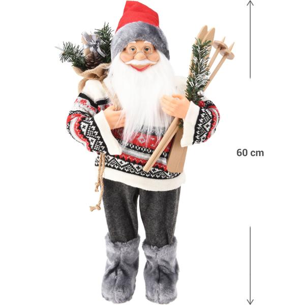 Merveilleux Père Noël debout - Superbe décoration de Noël pour votre maison - Charmante figurine décorative, également comme idée-cadeau pour le jardin et la maison