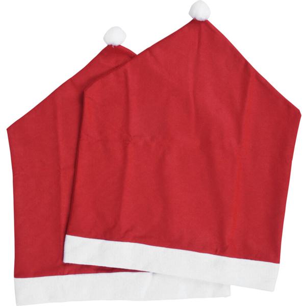 Weihnachtsmann Stuhlbezug im 4er-Set, festliche Weihnachtsdeko für Stühle, perfekte Weihnachtsdekoration - tolle Weihnachtsmütze als Stuhlhusse