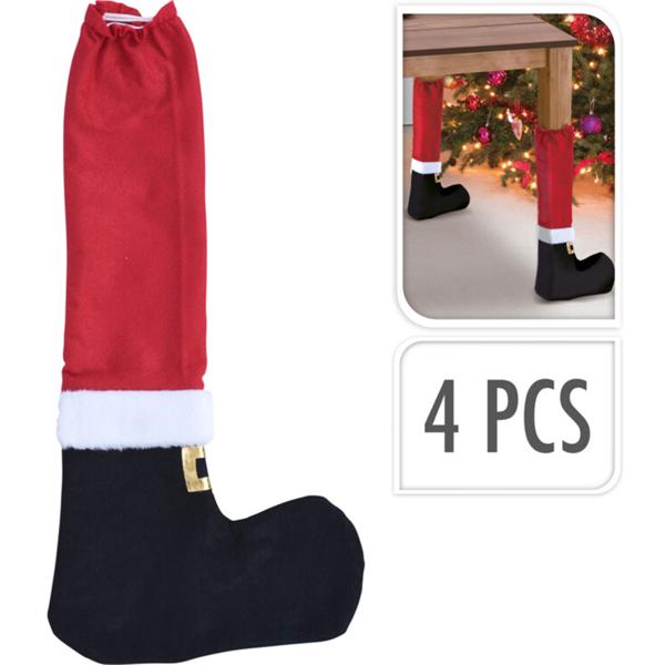 Decorazione natalizia per i piedini del tavolo - set da 4 coperture per piedini del tavolo - Create occhi che brillano e un‘atmosfera natalizia pura nella vostra casa