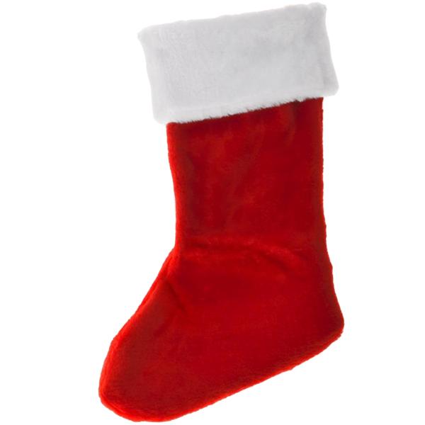 Chaussette de Noël en peluche ultra-douce - Décoration festive & souvenirs durables - Polyester 25x2x42cm - À suspendre au mur/sapin