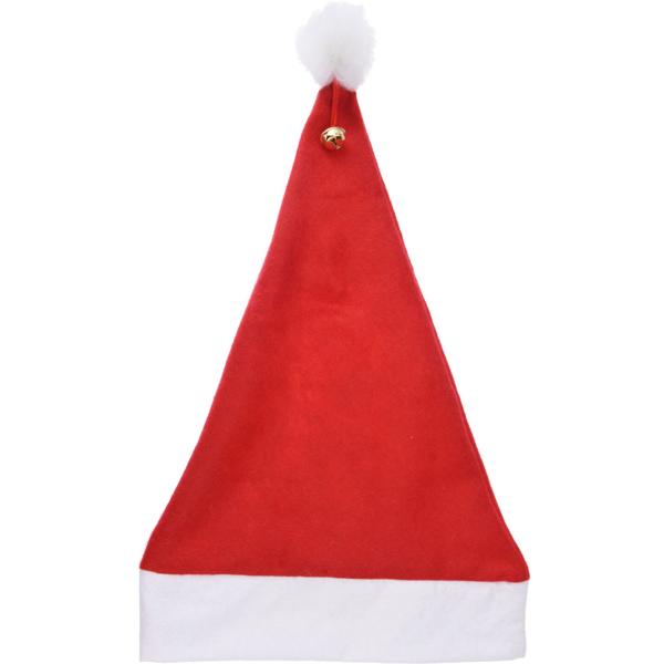 2er-Set Festliche Weihnachtsmann Mütze mit Pompon und Glocke - ideal für Feiern, Kostüme und die perfekte festliche Stimmung