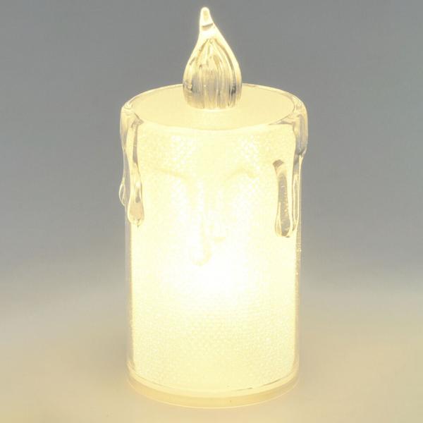 Elegant LED candles, 3-piece set – transparent flame effect, safe decor for table, shelf & celebrations, incl. batteries, for a mood-setting atmosphere