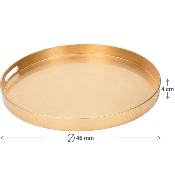 Splendido vassoio in oro lucente da servizio & decorativo - ideale per feste eleganti & ristorazione - perfetto per servire aperitivi e stuzzichini alle feste