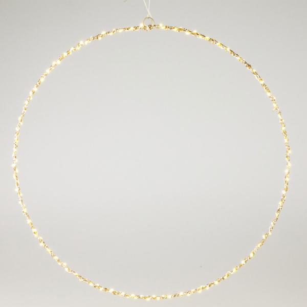 Deko-Ring mit 150 LEDs, warmweiss, 50 x 0,5 cm – ideal für Partys, als Fensterdeko & Weihnachtsdeko für den Innenbereich